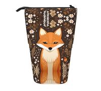 WZYCWB Divertente portapenne retrattile con stampa volpe per dormitorio o ufficio.