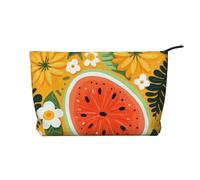 WZYCWB Divertente trousse da viaggio con stampa di volpe, perfetta per viaggi di lavoro e vacanze., Illustrazione di sfondo di frutta, Taglia unica