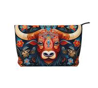 WZYCWB Divertente trousse da viaggio con stampa di volpe, perfetta per viaggi di lavoro e vacanze., Mucca divertente, Taglia unica