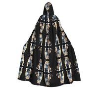 WZYCWB Dotwork Tiger Halloween mantello con cappuccio adatto per feste di carnevale giochi di ruolo costumi