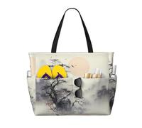 WZYCWB Dove vedere la luna Borsa da viaggio stampata per nuoto e fitness/shopping al supermercato/vacanza al mare
