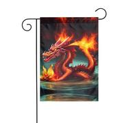 WZYCWB Dragon King in Fire Garden - Bandiere decorative da giardino da appendere, 30,5 x 45,7 cm