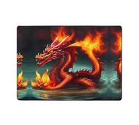 WZYCWB Dragon King in Fire Tappeto stampato, 203,2 x 147,3 cm, morbido e antiscivolo, adatto per comodini, uffici, balconi e altri spazi.