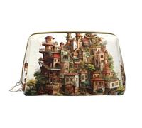 WZYCWB Dream Castle - Trousse portatile in pelle, da viaggio, con tasca, grande capacità, colore: bianco, taglia unica, taglia unica, taglia unica, bianco, Taglia unica