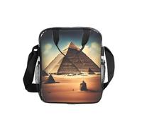 WZYCWB Dreaming of the Pyramids of Khufu Borsa a tracolla trasparente con cerniera e tracolla per donne uomini lavoro shopping