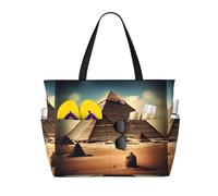 WZYCWB Dreaming of the Pyramids of Khufu Borsa da spiaggia grande borsa da viaggio palestra piscina cerniera borsa portaoggetti