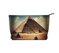 WZYCWB Dreaming of the Pyramids of Khufu - Trousse in velluto a coste da donna, borsa portatile con cerniera, adatta per viaggi e conservazione quotidiana, cosmetici