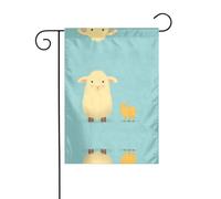 WZYCWB Due animali Stampato giardino bandiere decorative, impermeabile all'aperto piccole bandiere, decorazione atmosfera festosa