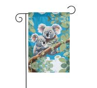 WZYCWB Due graziose bandiere decorative da giardino stampate koala, piccole bandiere impermeabili per esterni, decorazione per un'atmosfera festosa