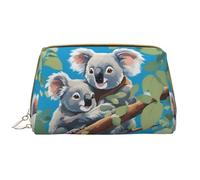 WZYCWB Due simpatici koala borsa cosmetica in pelle con tasche, borsa cosmetica portatile da viaggio, borsa cosmetica di grande capacità,