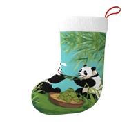 WZYCWB Due simpatici panda grandi calzini decorativi stampati (45 x 28 cm) Calzini decorativi per le vacanze