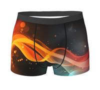 WZYCWB Energy Flow Printed boxer da uomo - slip traspiranti e ad asciugatura rapida, multiplo (S-XXL), nero, Medium