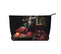 WZYCWB Enorme borsa per cosmetici con stampa di orche assassine, perfetta per viaggi di lavoro e viaggi., Uva e Vino, Taglia unica