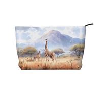 WZYCWB Enorme borsa per cosmetici con stampa di orche assassine, perfetta per viaggi di lavoro e viaggi., Giraffa africana della savana, Taglia unica