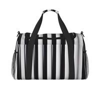 WZYCWB Enorme orche assassine Borsa da viaggio portatile borsa weekend borsa fitness yoga borsa adatta per fitness e altri scenari, A righe bianche e nere., Taglia unica