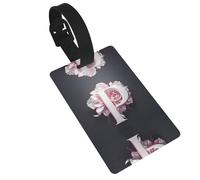 WZYCWB Etichette per bagagli con lettera P, colore rosa, impermeabili e durevoli