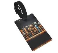 WZYCWB Etichette per bagagli con stampa totem primitiva - etichette da viaggio impermeabili e durevoli