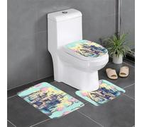 WZYCWB Fairytale Castle - Set di tappetini per bagno, camera da letto, cucina, assorbimento dell'acqua veloce