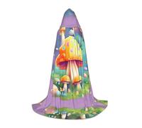 WZYCWB Fantasy Dream Mushroom M - Mantello con cappuccio stampato per ragazzi perfetto per maghi e costumi da gioco di ruolo (S-L)