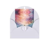 WZYCWB Fantasy Paradise Space - Biglietti di auguri vuoti per le vacanze, pieghevoli, 15,2 x 10,2 cm, per Natale, ringraziamento, famiglia, compleanno con buste