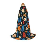 WZYCWB Farfalla fiori cartone animato L Wizard Cape, costume da festa a tema, mantello cosplay per adulti e adolescenti, taglie S, M, L