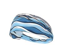 WZYCWB Fascia elastica per esercizi, sport all'aria aperta, fitness, yoga, corsa, ciclismo, onde che lappano le rocce
