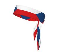 WZYCWB Fascia per capelli con bandiera della Repubblica Ceca, per badminton, alpinismo e ciclismo, assorbe il sudore