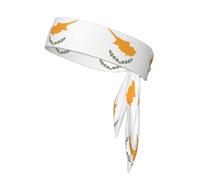 WZYCWB Fascia per capelli con bandiera di Cipro per badminton, alpinismo e ciclismo, assorbe il sudore