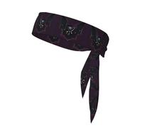WZYCWB Fascia per capelli sportiva con motivo pipistrello fantasma nero, per badminton, alpinismo e ciclismo, assorbe il sudore