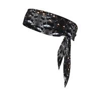 WZYCWB Fascia per capelli sportiva con stampa di pietre misteriose nere, unisex, per giocare a palla, jogging mattutino, sport all'aria aperta