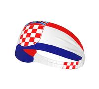 WZYCWB Fascia sportiva stampata con bandiera della Repubblica di Croazia, fascia per il sudore sportiva, traspirante