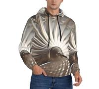 WZYCWB Felpa da uomo con cappuccio e tasche con coulisse., nero, Medium