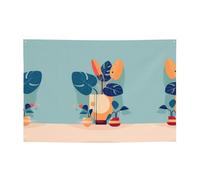 WZYCWB Festone natalizio con motivo tartaruga blu e arancione, 119,4 x 180,3 cm, adatto per Halloween, Natale, feste, riunioni, ecc.