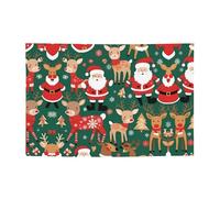 WZYCWB Festone stampato con Babbo Natale e cervo natalizio, 119,4 x 180,3 cm, perfetto per compleanni, vacanze, lauree e anniversari.
