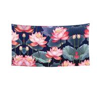 WZYCWB Fiore di loto Illustrazione Festa Banner Decorazione del partito Banner adatto per feste di compleanno o decorazioni di vacanza