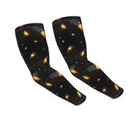 WZYCWB Fireflies dancing Ice-feeling sole maniche protezione solare adatto per tutte le stagioni, adatto per golf, ciclismo, pesca, giardinaggio, ecc.