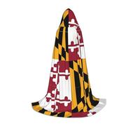 WZYCWB Flag of Maryland M Mantello con cappuccio stampato per ragazzi perfetto per maghi e costumi da gioco di ruolo (S-L)