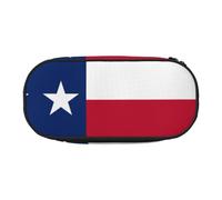 WZYCWB Flag of Texas - Astuccio portamatite di grande capacità, multifunzione, portatile e resistente, per ufficio e scuola, Nero , Taglia unica, Beauty Case