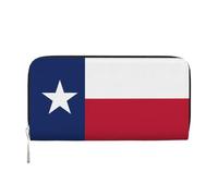 WZYCWB Flag of Texas pochette in pelle portafogli con cerniera e porta carte sono perfetti per i viaggi o l'uso quotidiano, Bandiera del Texas, Taglia unica