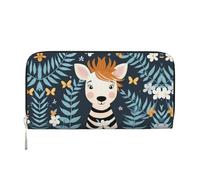 WZYCWB Flag of Texas pochette in pelle portafogli con cerniera e porta carte sono perfetti per i viaggi o l'uso quotidiano, Stampa zebrata., Taglia unica