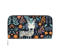 WZYCWB Flag of Texas pochette in pelle portafogli con cerniera e porta carte sono perfetti per i viaggi o l'uso quotidiano, Motivo zebrato, Taglia unica