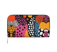 WZYCWB Flag of Texas pochette in pelle portafogli con cerniera e porta carte sono perfetti per i viaggi o l'uso quotidiano, Zebra Pois, Taglia unica