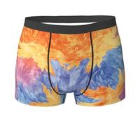 WZYCWB Flames Printed Boxer da uomo - slip traspirante e ad asciugatura rapida, multiplo (S-XXL), nero, Large
