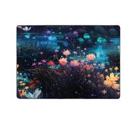 WZYCWB Flowers at the River - Tappeto in flanella con motivo floreale, 203 x 147 cm, super morbido