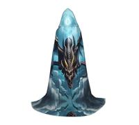 WZYCWB Flying Dragon stampato M Wizard Cape, costume per feste a tema, mantello cosplay per adulti e adolescenti, taglie S, M, L