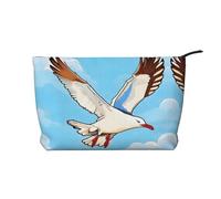 WZYCWB Flying Seagulls - Borsa per cosmetici in velluto a coste, da donna, portatile, con cerniera, adatta per viaggi e conservazione quotidiana, cosmetici