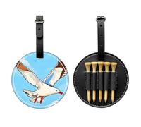 WZYCWB Flying Seagulls - Borsa portaoggetti per tee da golf con stampa speciale, design portatile con fibbia da appendere, Nero , Taglia unica, Valigia