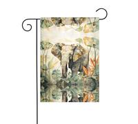 WZYCWB Forti elefanti. Bandiere decorative da giardino stampate, piccole bandiere impermeabili per esterni, decorazione per atmosfera festiva