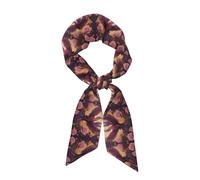 WZYCWB Foulard in seta stampata Phoenix e Rose 120x8 cm, scialle leggero, morbido e caldo