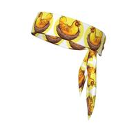 WZYCWB Foulard sportivo con stampa di galline dorate, per uomo e donna, per giocare a palla, jogging mattutino, sport all'aria aperta